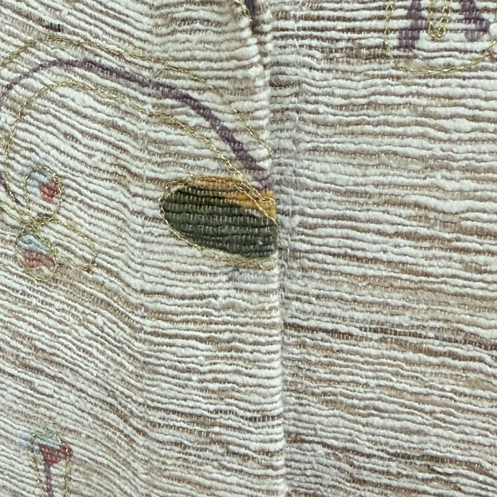 Chic Beige Silk Floral Button Down Shirt Size 16 (Chico’s size 3) - Picture 10 of 13